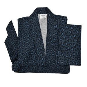 Wild Side Navy Leopard Robe